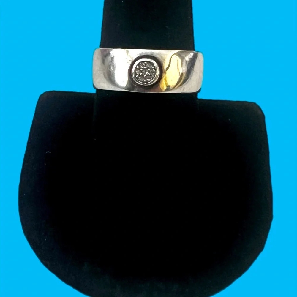 Brighton Meridian Size 10.5 beautiful silver plated 
Petite Sparkle Band Ring.